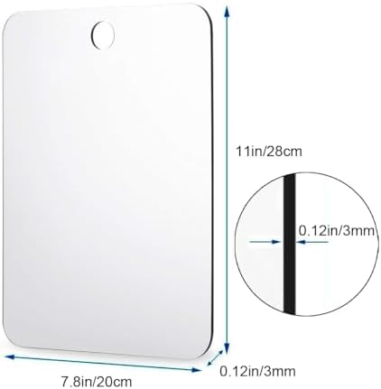 DFLLLO Large shatterproof shower mirror for travel bathroom convenience
