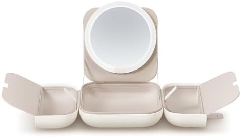 AMIRO LumoCube Travel Makeup Organizer White