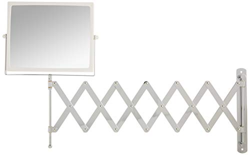 JERDON Two-Sided Swivel Wall Mount Vanity Mirror 5X Magnification 30 Extension