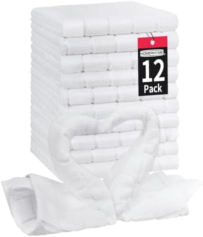 12-Piece Microfiber Washcloth Set Soft Reusable Lint-Free for Daily Use