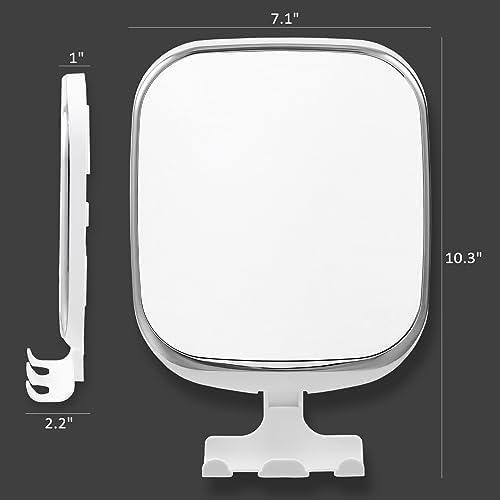 TAILI Fogless shower mirror with Razor Holder White