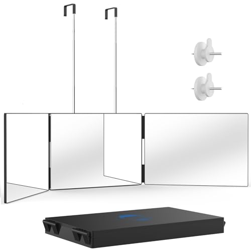 OLIBUY 3 Way Mirror for Haircutting Shaving Makeup