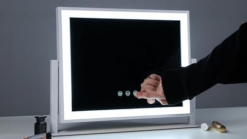 Upgraded LED Vanity Mirror with 360 Rotation and Smart Touch Control