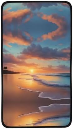 YYHWHJDE Sunset Beach Coral Velvet Towel