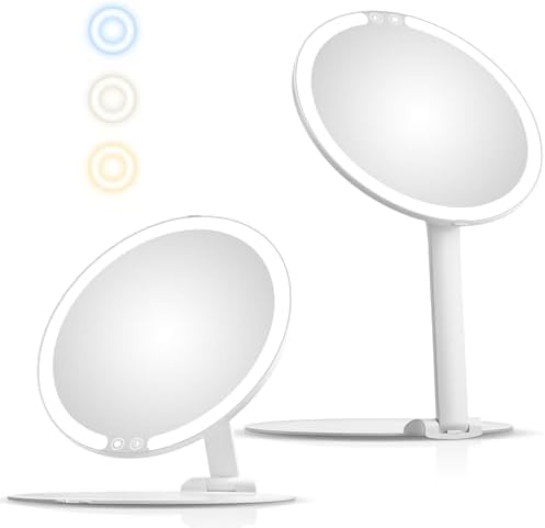 Sucedey Makeup Mirror with Lights 3 Mode Light Rechargeable