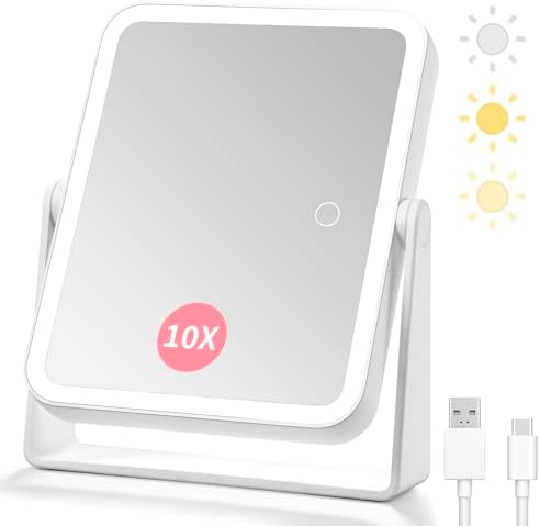 Stylish Rechargeable Makeup Mirror with Lights