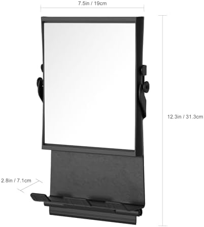 Fogless Dual-Sided Shower Mirror - Rust-Proof and Slick Black Design