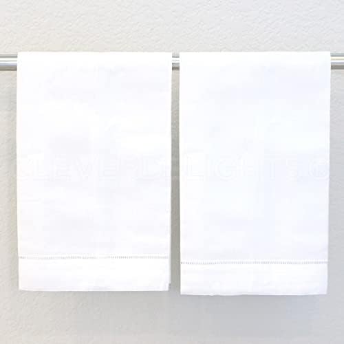 High-Quality Linen Hand Towels - 6-Piece Set - 14 x 22 - Fingertip