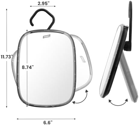 TAILI Fogless Portable Shower Mirror for MenWomen - Shatterproof Easy Hanging