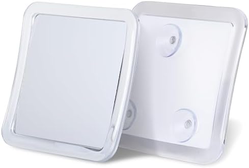 Compact Travel Shower Mirror with Anti-Fog Suction