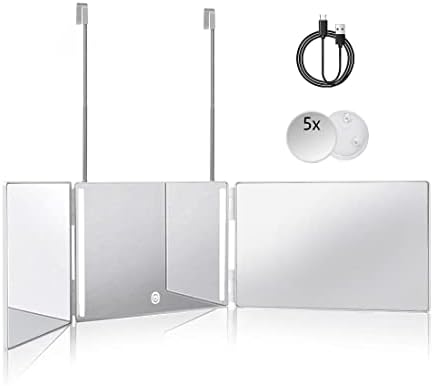 360 Trifold Mirror with LED Lighting and 5X Magnification