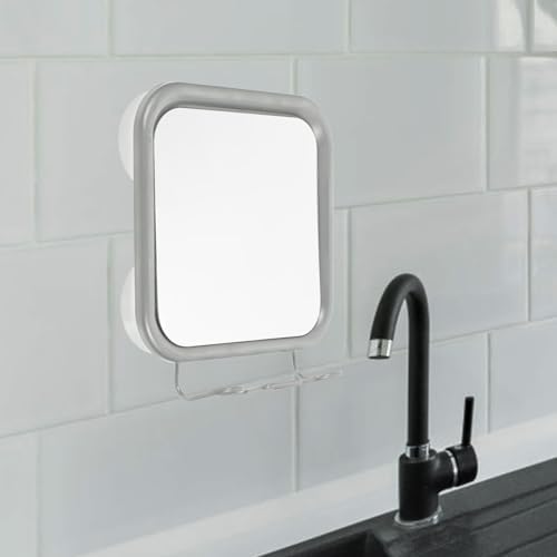 Fogless Shower Mirror for Shaving Strong Suction Compact Design