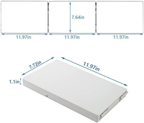 360 Trifold Mirror with LED Lighting and 5X Magnification
