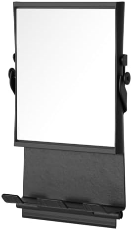 Fogless Dual-Sided Shower Mirror - Rust-Proof and Slick Black Design