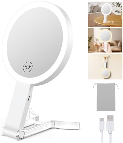 High-Quality 3-in-1 Makeup Mirror for Travel