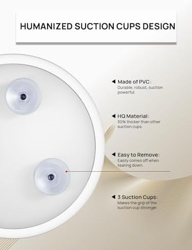 Macaki 6-Inch 15X Magnifying Mirror with 3 Suction Cups