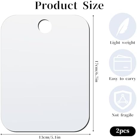 2Pcs Aiyorse shower mirror for travel