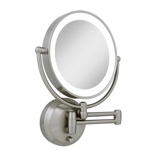Zadro 11 LED Wall-Mounted Shaving Mirror w Dual Magnifications