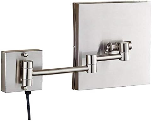 Wall-Mounted Vanity Mirror Magnifying Shaving Nickel Finish 85-inch 3X