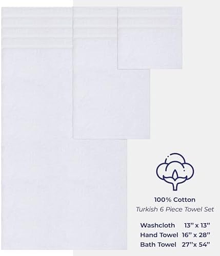 American Soft Linen Luxury 6-Piece Towel Set for Bathroom