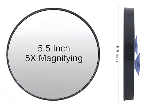 5X Magnifying Mirror with Suction CupFixture 55-Inch Makeup Mirror
