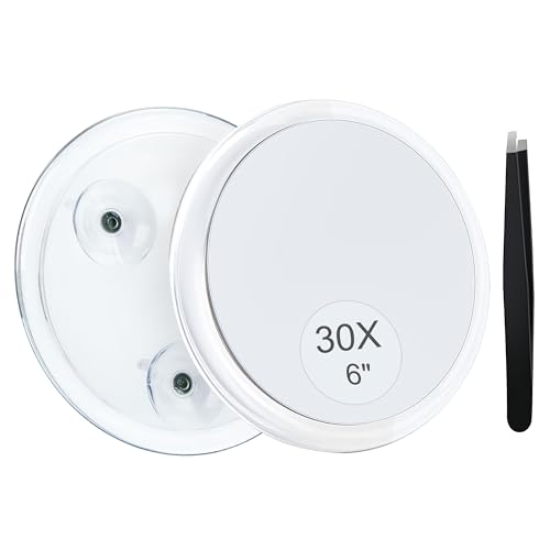 MIYADIVA 30X Magnifying Mirror with Suction Cup