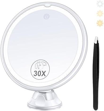 B Beauty Planet - 30X Magnifying Mirror with Light Precision Tool