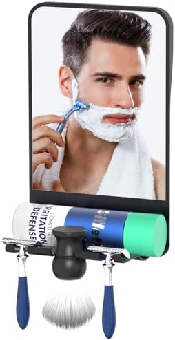 Fogless DotMirror Folding Razor Storage Organizer Shower Mirror