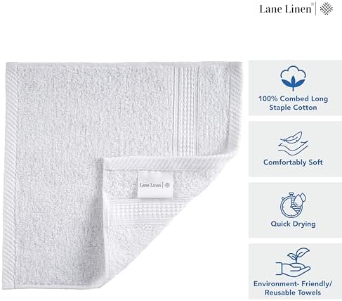 Warm Gifting Sets - LANE LINEN White Washcloths 24 Pack