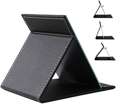 JOLY Protable PU Leather Makeup Mirror with Adjustable Stand S Black