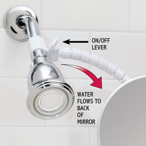 InterDesign iDesign Fog-Free Shower Shaving Mirror with Flexible Arm