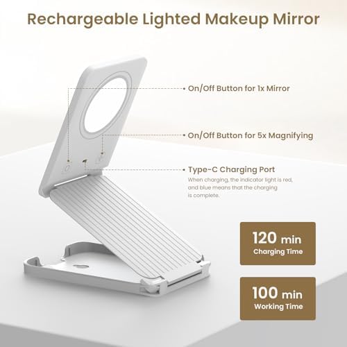 LAMPICK Travel Makeup Mirror