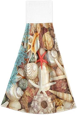 Cute Summer Starfish Kitchen Towels 12x17in