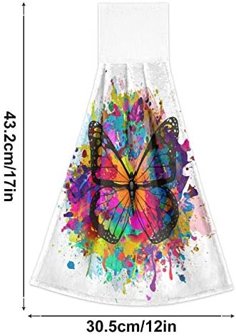 Rainbow Butterfly Kitchen Towels Durable Absorbent