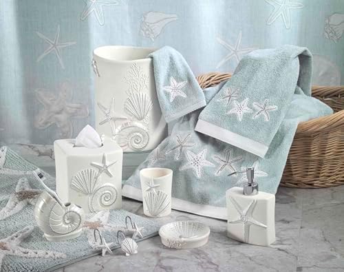 Avanti Linens Hand Towel Sequin Shells Collection