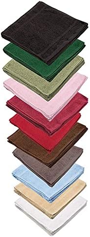 LENTEUM Face Towel Set 12x12 Soft Cotton 24-Piece Set