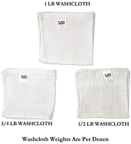 Marquis Mills 12x12 White Cotton Reusable Washcloth Set 60 Piece