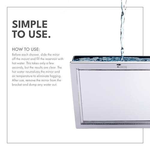Luxury LED Fogless Shower Mirror by Toilettree Products