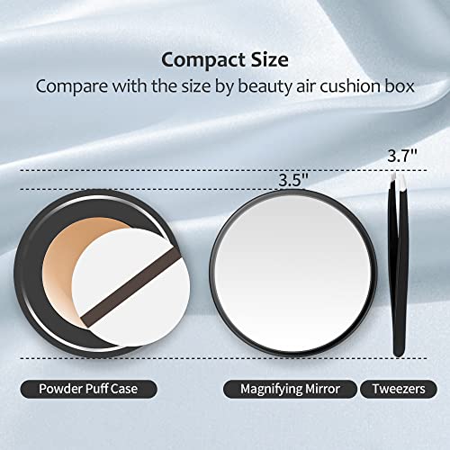 MIYADIVA 30X Magnifying Mirror with Suction Cup and Tweezers