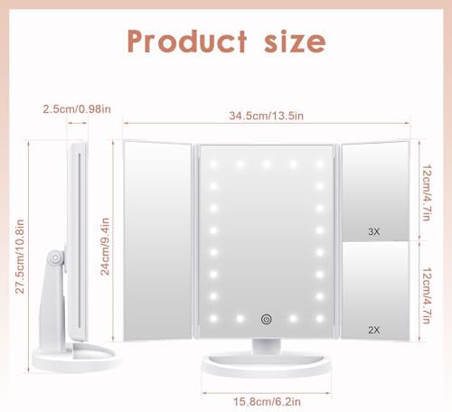 21 LED Makeup Vanity Mirror