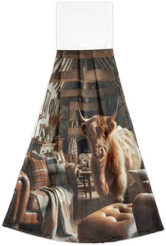Scotland Highland Cattle Kitchen Hand Towels