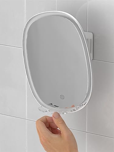 Fogless Lighted Shower Mirror for Shaving