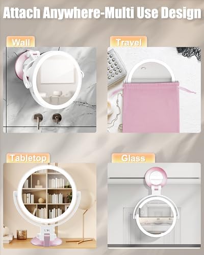 Wall-Mounted Magnifying Mirror with suction cup