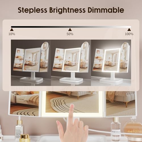 Compact Rechargeable Makeup Mirror