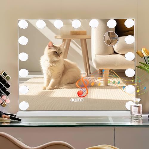Stylish Vanity Mirror with Bluetooth Music LED Lights