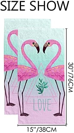 Rashu Fun Flamingo Bath Towel Set 30x15in
