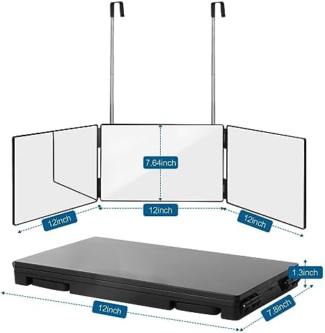 3 Panel Trifold Mirror for Grooming and Make-up