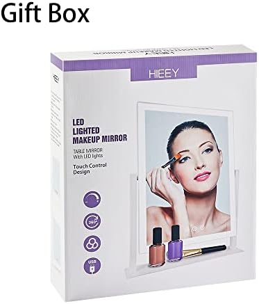 HIEEY Smart Makeup Mirror with 3 Lighting Modes 360 Rotation