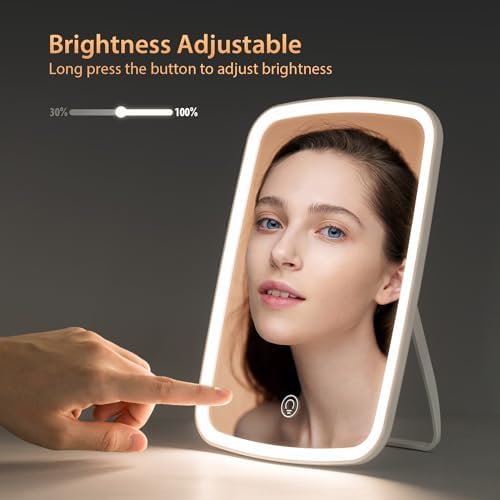 NEZZOE Rechargeable Makeup Mirror with Touch Controls