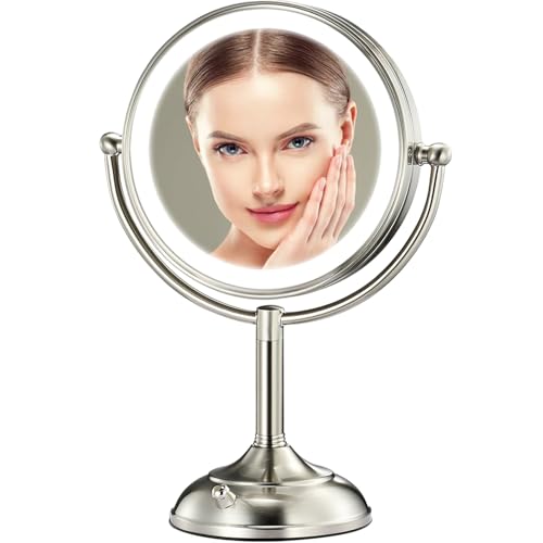 VESAURProfessional 85Large Lighted Makeup Mirror Pearl Nickel
